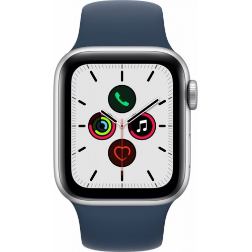 Apple Watch SE 40 мм (алюминий серебристый/синий омут спортивный) фото 2