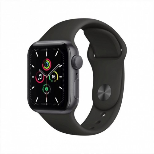 Apple Watch SE 44 мм (алюминий серый космос/черный спортивный)