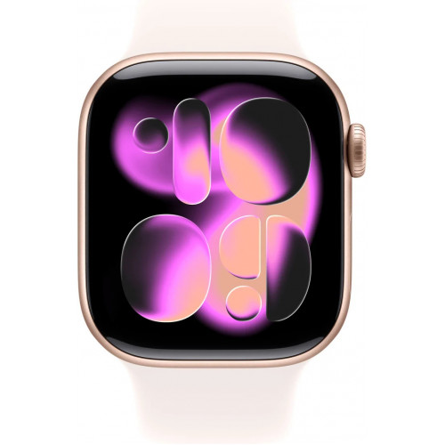 Apple Watch Series 11 42 мм (алюминиевый корпус, розовое золото/легкие румяна, спортивный силиконовый ремешок) фото 2