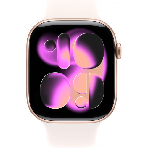 Apple Watch Series 11 46 мм (алюминиевый корпус, розовое золото/легкие румяна, спортивный силиконовый ремешок) фото 2
