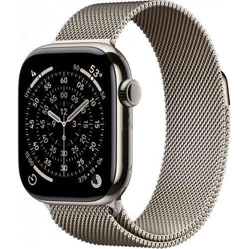 Apple Watch Series 11 LTE 42 мм (титановый корпус, природный/природный, миланская петля)
