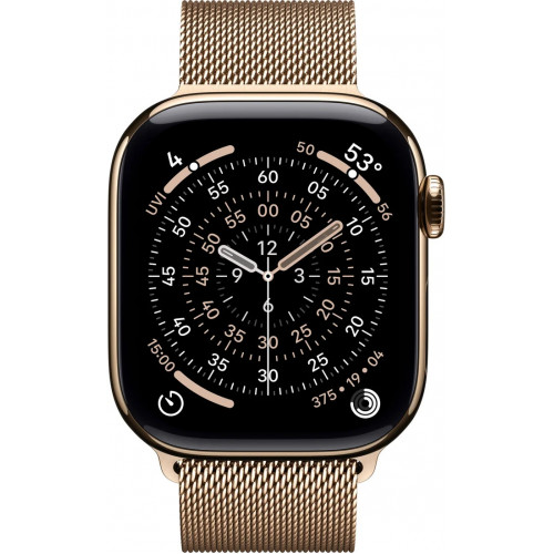 Apple Watch Series 11 LTE 42 мм (титановый корпус, золотистый/золотистый, миланская петля) фото 2
