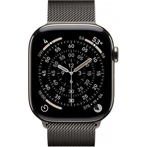 Apple Watch Series 11 LTE 46 мм (титановый корпус, природный/сланец, миланская петля) фото 2