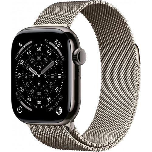 Apple Watch Series 11 LTE 46 мм (титановый корпус, сланец/природный, миланская петля)
