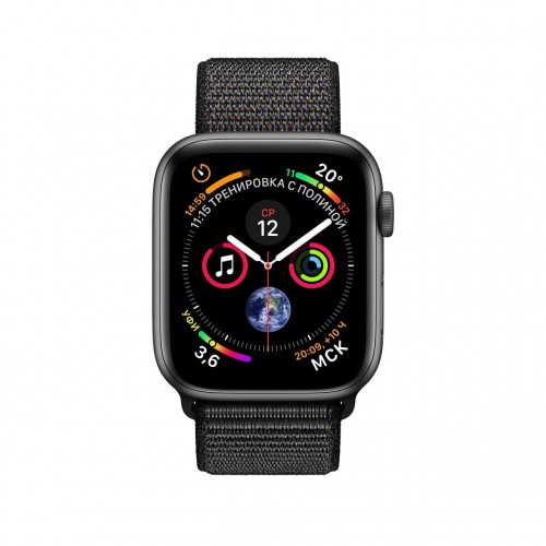 Apple Watch Series 4 40 мм (алюминий серый космос/нейлон черный) фото 2