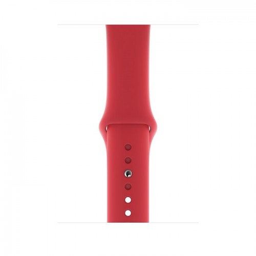 Apple Watch Series 5 44 мм (серебристый алюминий/красный спортивный) фото 3