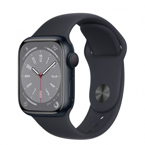 Apple Watch Series 8 41 мм (алюминиевый корпус, полуночный/полуночный, спортивный силиконовый ремешок)
