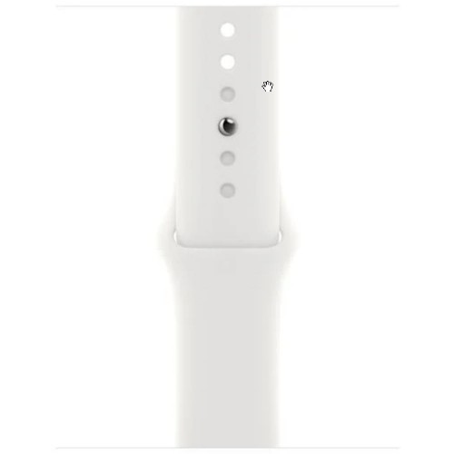 Apple Watch Series 8 41 мм (алюминиевый корпус, серебристый/белый, спортивный силиконовый ремешок) фото 3