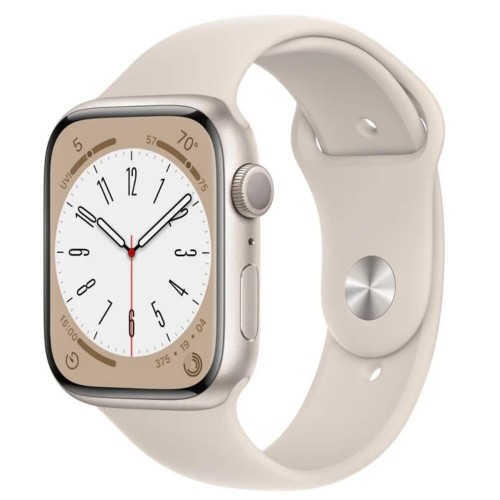 Apple Watch Series 8 41 мм (алюминиевый корпус, звездный свет/звездный свет, спортивный силиконовый ремешок) фото 1