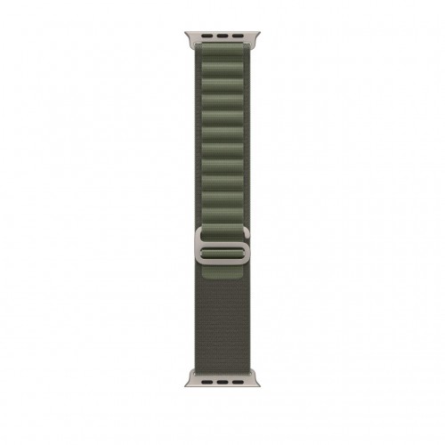 Apple Watch Ultra LTE 49 мм (титановый корпус, титановый/темно-зеленый, текстильный ремешок размера L) фото 3
