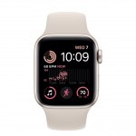 Apple Watch SE 2 40 мм (алюминиевый корпус, звездный свет/звездный свет, спортивный силиконовый ремешок) фото 2