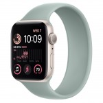 Apple Watch SE 2 44 мм (алюминиевый корпус, звездный свет/суккулент, силиконовый ремешок) фото 1