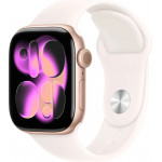 Apple Watch Series 11 42 мм (алюминиевый корпус, розовое золото/легкие румяна, спортивный силиконовый ремешок) фото 1
