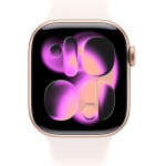 Apple Watch Series 11 42 мм (алюминиевый корпус, розовое золото/легкие румяна, спортивный силиконовый ремешок) фото 2
