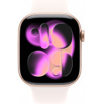 Apple Watch Series 11 46 мм (алюминиевый корпус, розовое золото/легкие румяна, спортивный силиконовый ремешок) фото 2