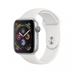 Apple Watch Series 4 LTE 44 мм (сталь серебристый/белый) фото 1