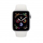 Apple Watch Series 4 LTE 44 мм (сталь серебристый/белый) фото 2