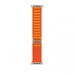 Apple Watch Ultra LTE 49 мм (титановый корпус, титановый/оранжевый, текстильный ремешок размера L) фото 3
