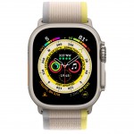 Apple Watch Ultra LTE 49 мм (титановый корпус, титановый/желто-бежевый, нейлоновый ремешок размера M/L) фото 2